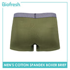 Biofresh Men's Antimicrobial Cotton Spandex Boxer Brief 1 piece UMBBFS5 (Limited Time Offer)