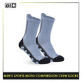 Dri plus Men’s Sports Moto Compression Crew Socks 1 pair DMS632