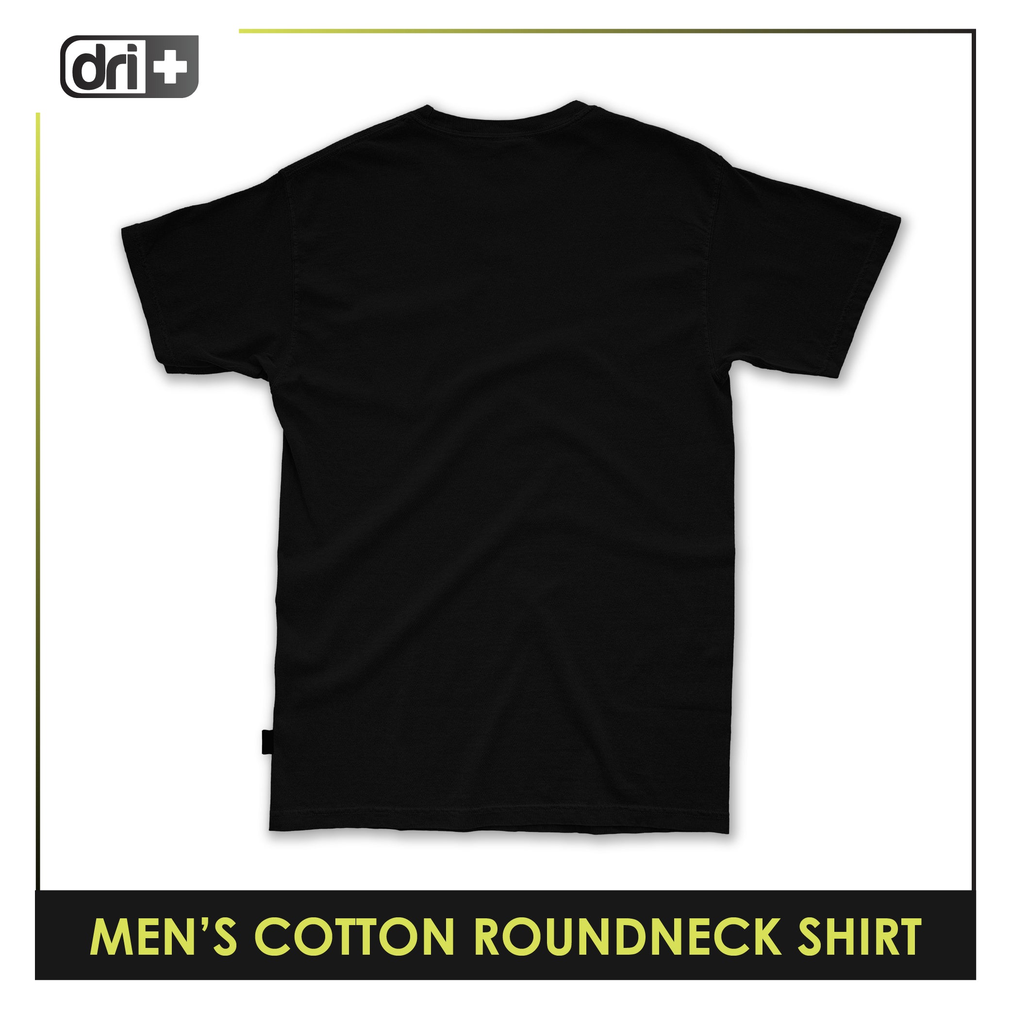 Dri Plus Men’s Anti-Odor Sweat Wicking Cotton Plain Roundneck Shirt 1 piece DUMSRC523