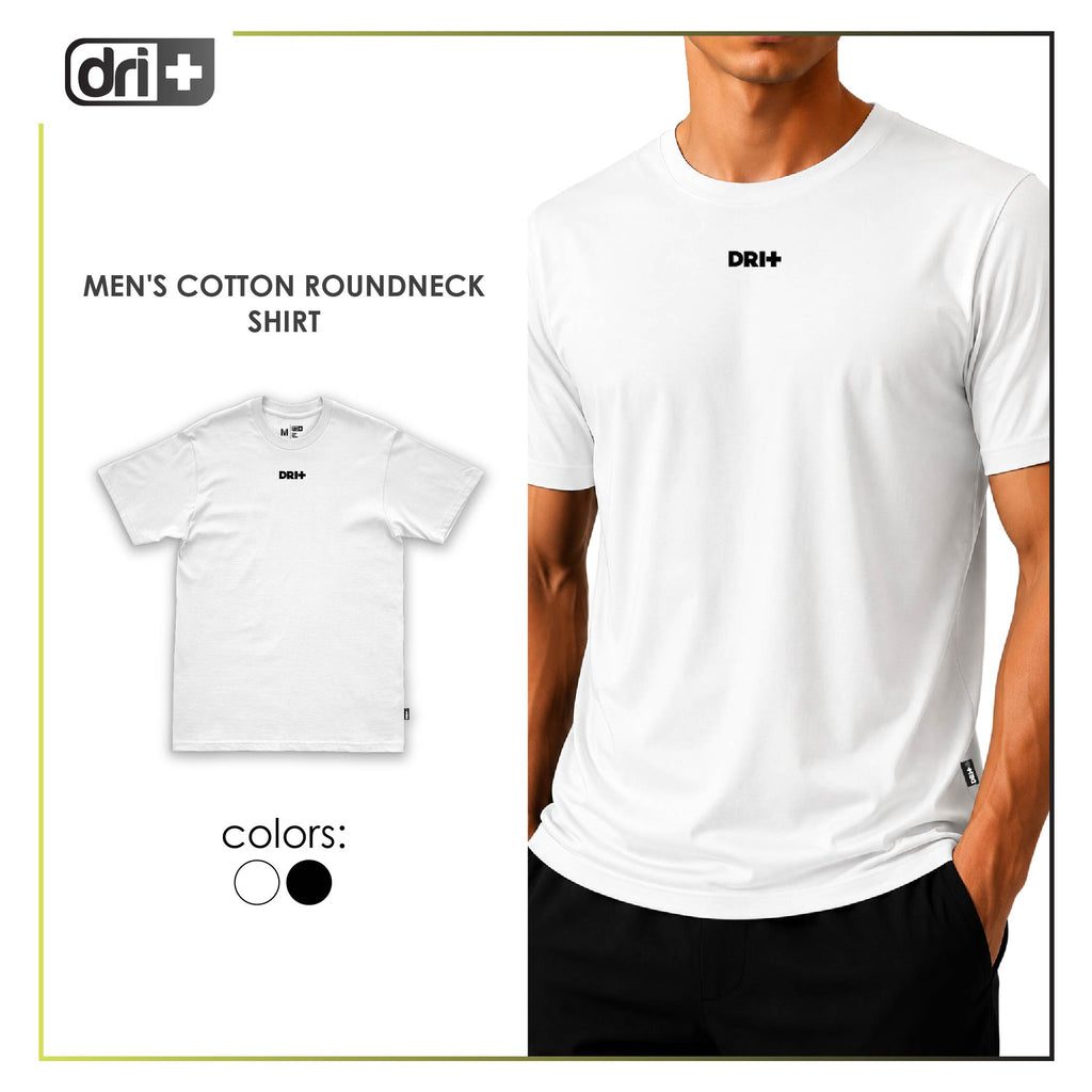 Dri Plus Men’s Anti-Odor Sweat Wicking Cotton Roundneck Shirt 1 piece DUMSRC628