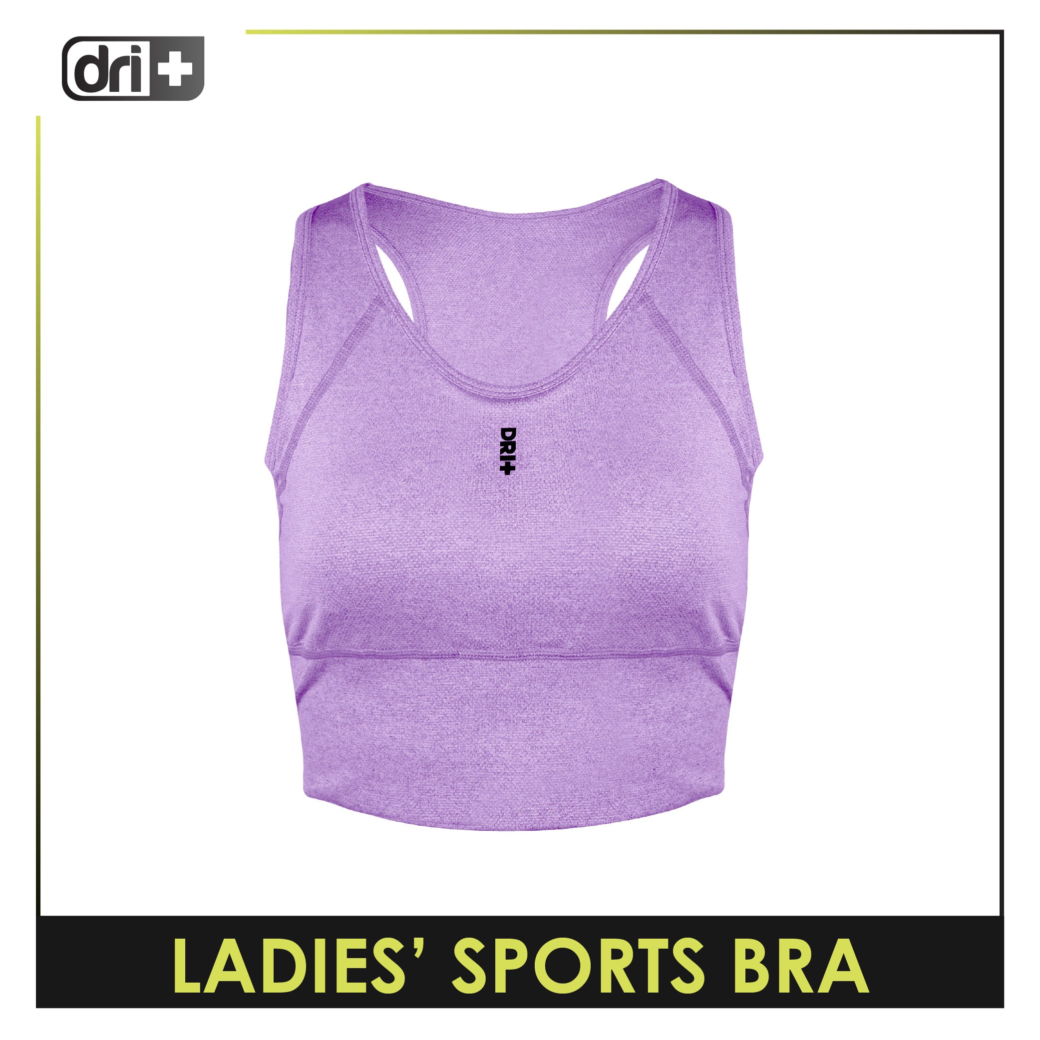 Dri plus Ladies’ Sports Bra 1 piece DULBR521