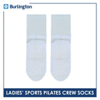 Burlington Ladies’ Pilates Embroidered Sports Crew Socks 1 pair BLGSE531