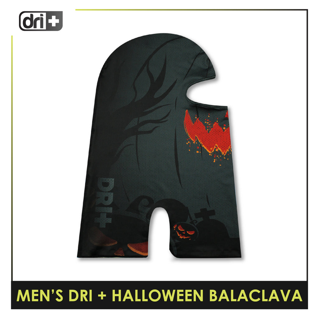 Dri Plus Men's Halloween Pumpkin Washable Moisture Wicking Balaclava 1 piece DUMBH631