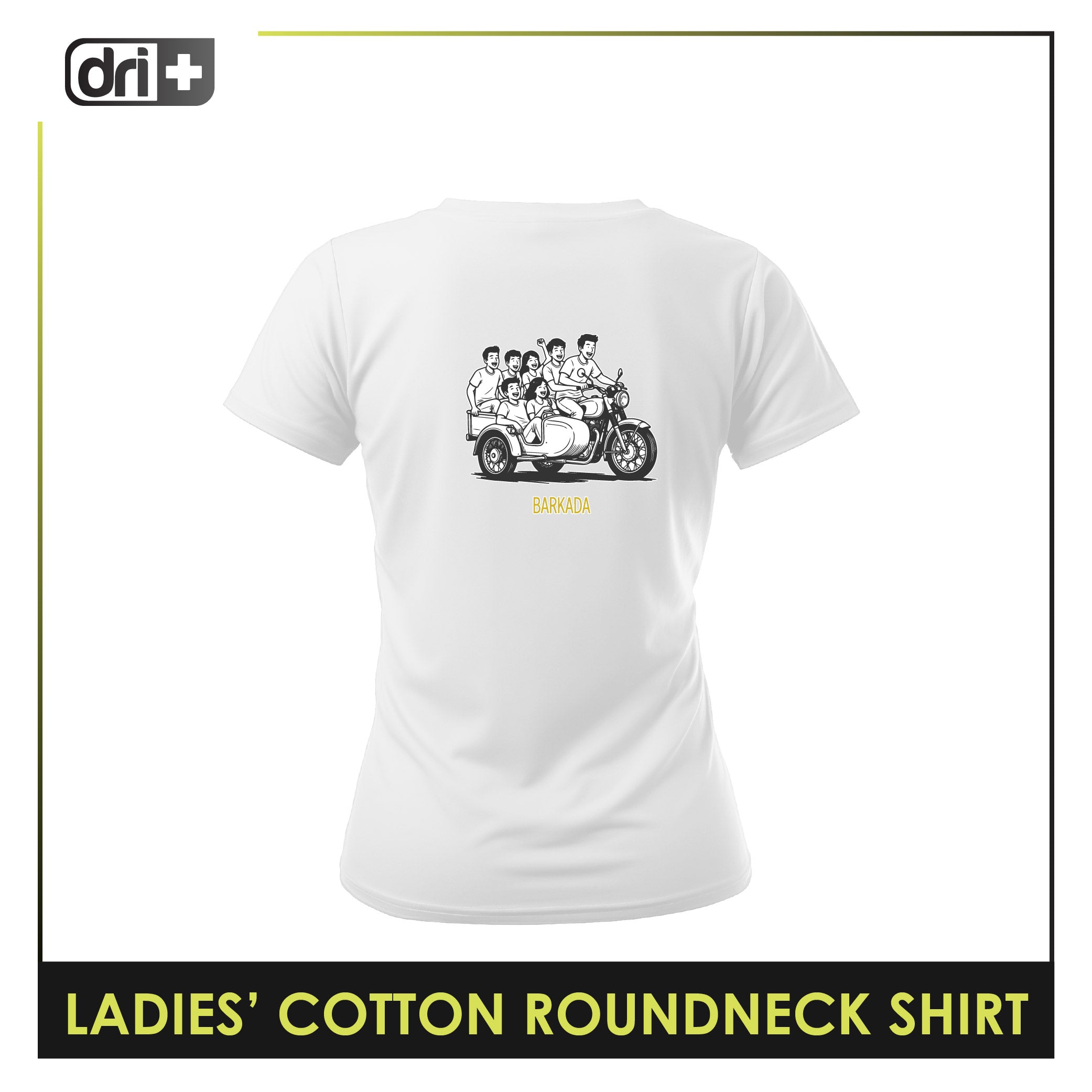 Dri plus Ladies’ Cooltura Anti-Odor Sweat Wicking Cotton Roundneck Shirt Collection 1 pc DULSRC612