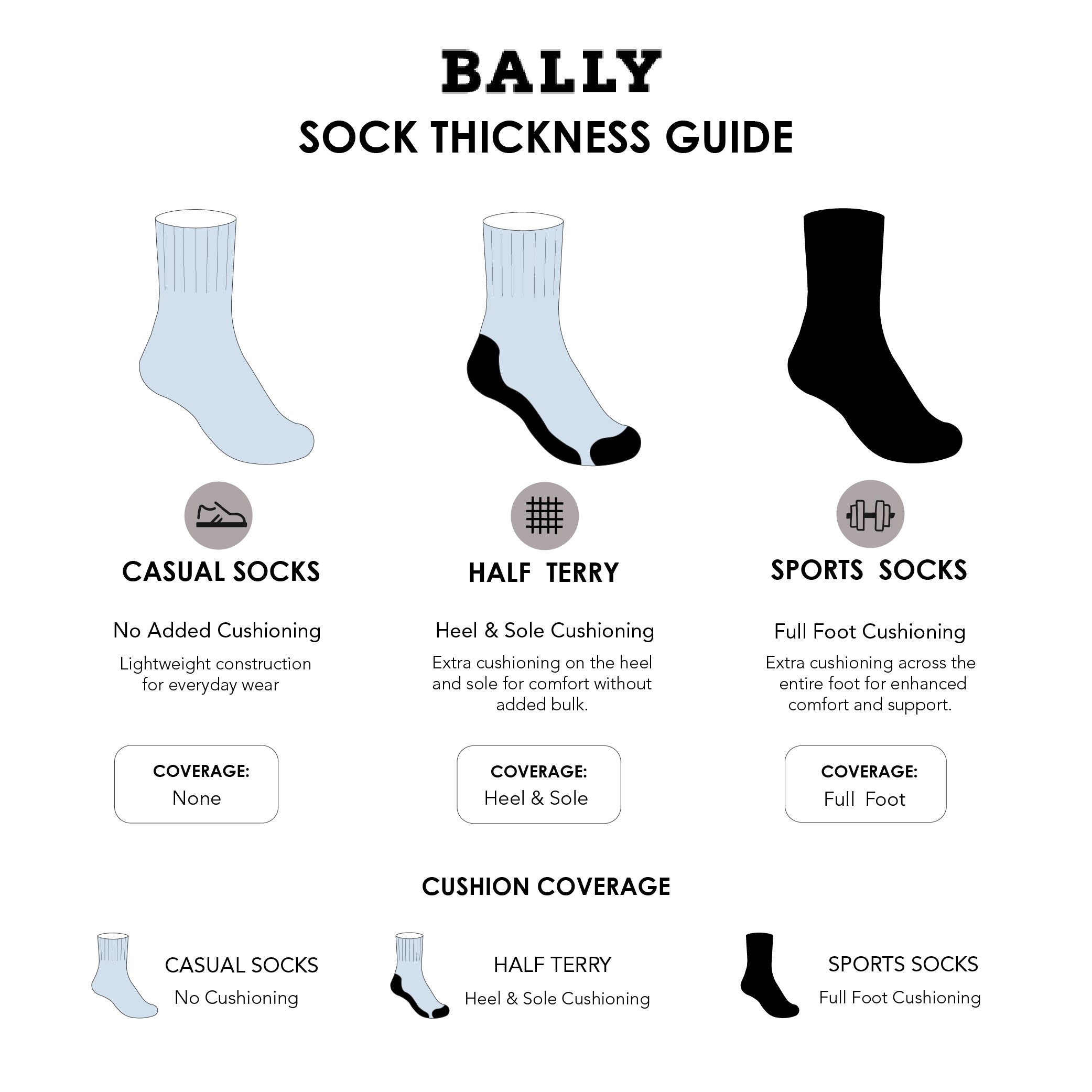Bally Men's Premium Cotton Thick Sports Ankle Socks 3 pairs in 1 pack YMSKG5