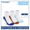 Burlington Boys’ Cotton Lite Casual Ankle Socks 3 pairs in 1 pack BBCKG76