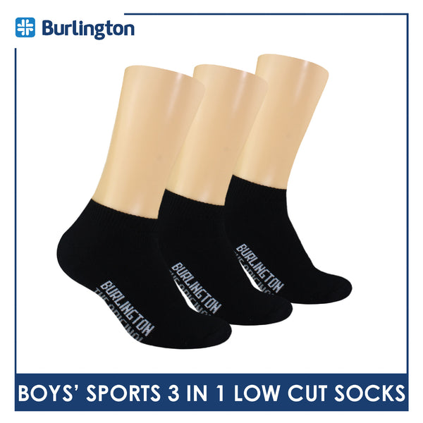 Burlington Boys’ Cotton Thick Sports Low Cut Socks 3 pairs in a pack BBS-219