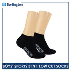 Burlington Boys’ Cotton Thick Sports Low Cut Socks 3 pairs in a pack BBS-219
