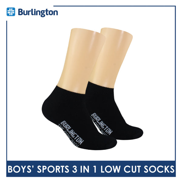 Burlington Boys’ Cotton Thick Sports Low Cut Socks 3 pairs in a pack BBS-219