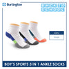 Burlington Boys’ Cotton Thick Sports Ankle Socks 3 pairs in a pack BBSKG34