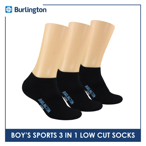 Burlington Boys’ Cotton Thick Sports Low Cut Socks 3 pairs in a pack BCL-220