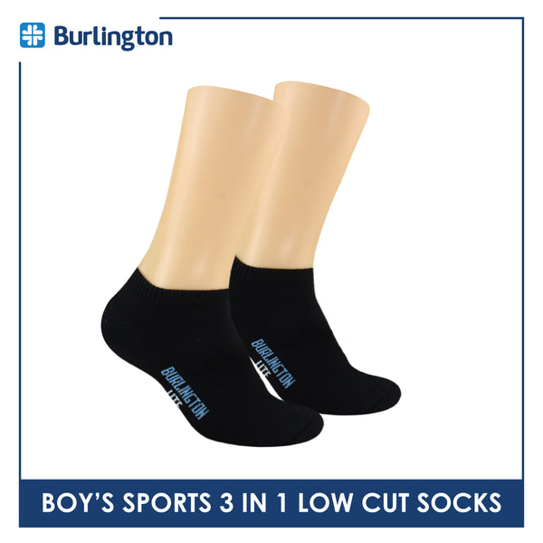 Burlington Boys’ Cotton Thick Sports Low Cut Socks 3 pairs in a pack BCL-220