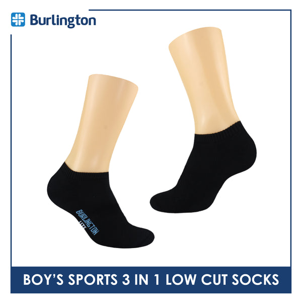 Burlington Boys’ Cotton Thick Sports Low Cut Socks 3 pairs in a pack BCL-220