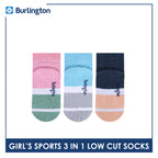 Burlington Girls’ Cotton Lite Thick Sports Low Cut Socks 3 pairs in 1 pack BGSG4401