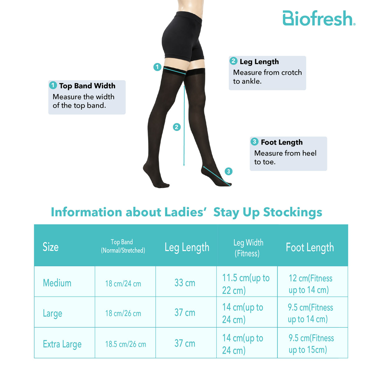 Biofresh Ladies' Antimicrobial Compression Health Stockings RLSST1