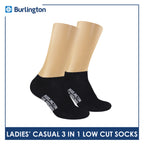 Burlington Ladies' Cotton Lite Thin Casual Low Cut Socks 3 pairs in a pack BLC-140