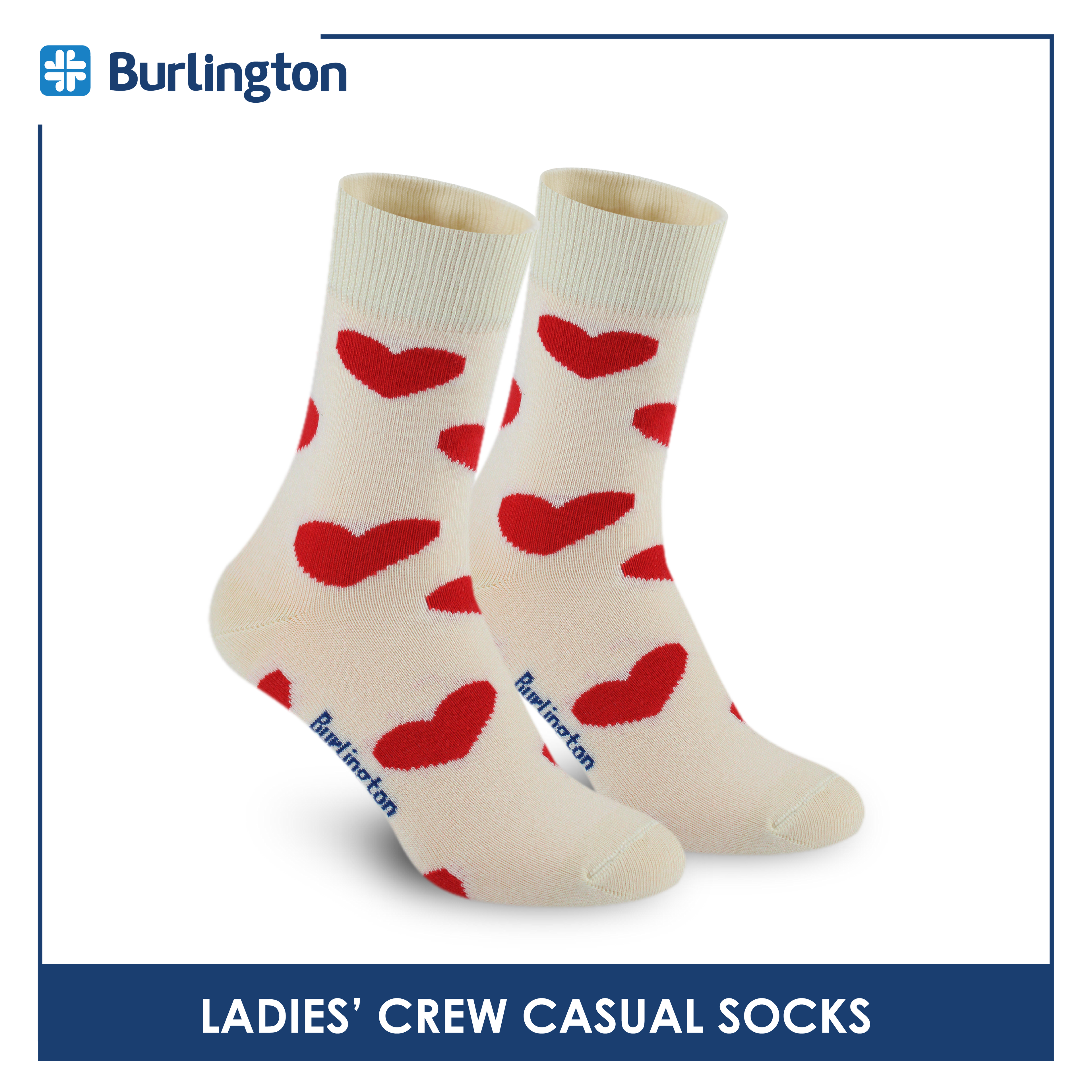 Burlington Ladies' Cotton Lite Thin Casual Crew Socks 1 pair BLC513