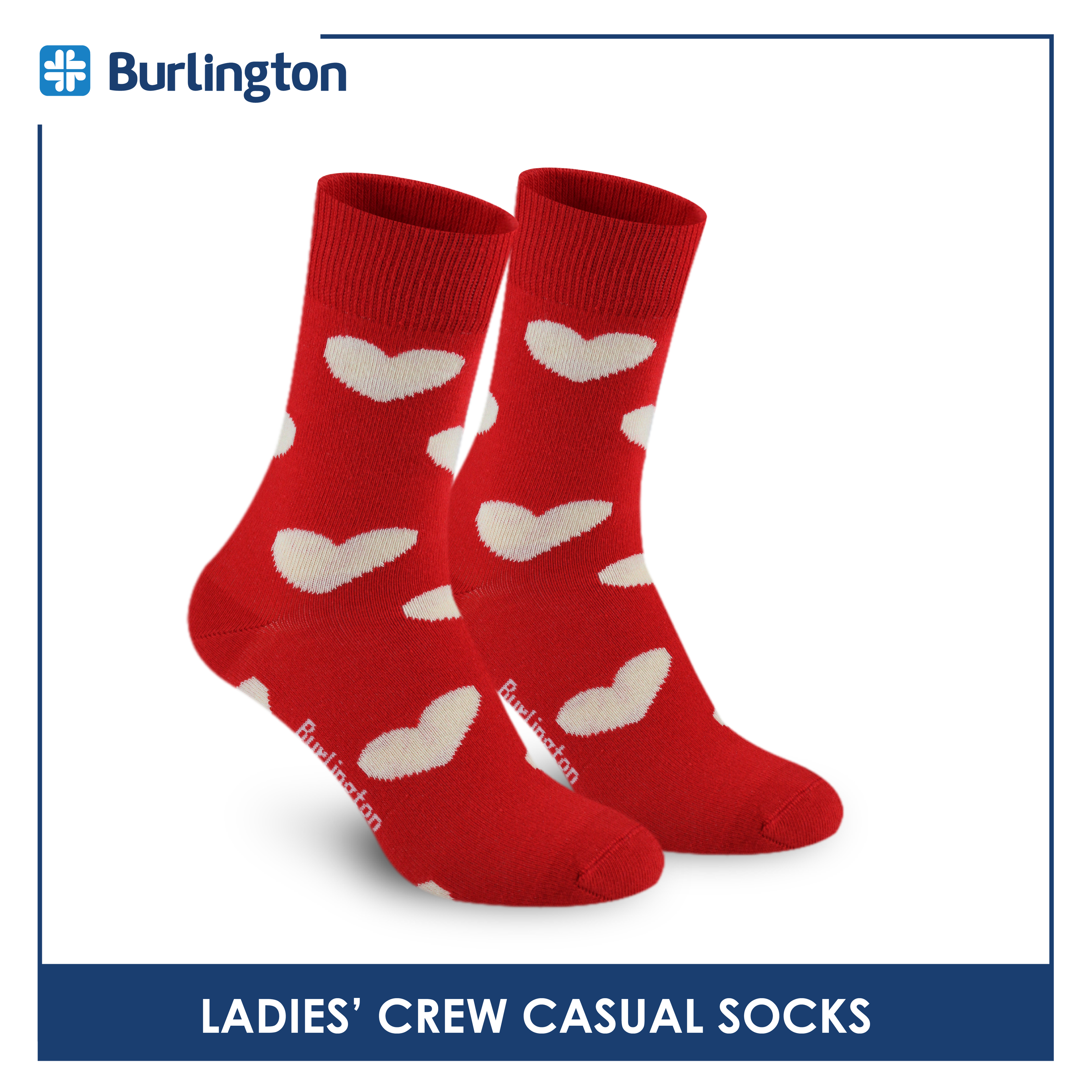 Burlington Ladies' Cotton Lite Thin Casual Crew Socks 1 pair BLC513
