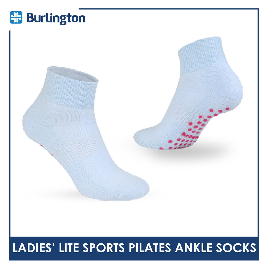 Burlington Ladies’ Pilates Lite Sports Half Terry Ankle Socks 1 pair BLGS631