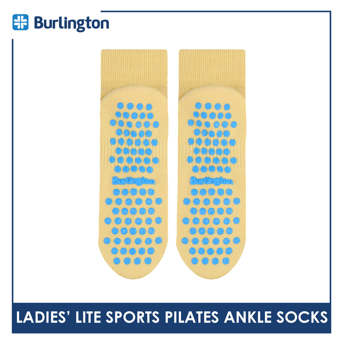 Burlington Ladies’ Pilates Lite Sports Half Terry Ankle Socks 1 pair BLGS631