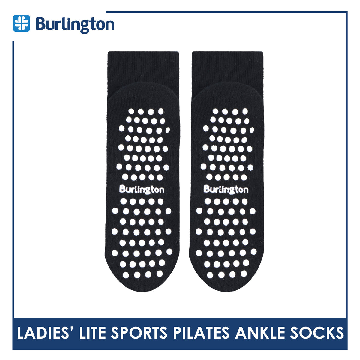 Burlington Ladies’ Pilates Lite Sports Half Terry Ankle Socks 1 pair BLGS631