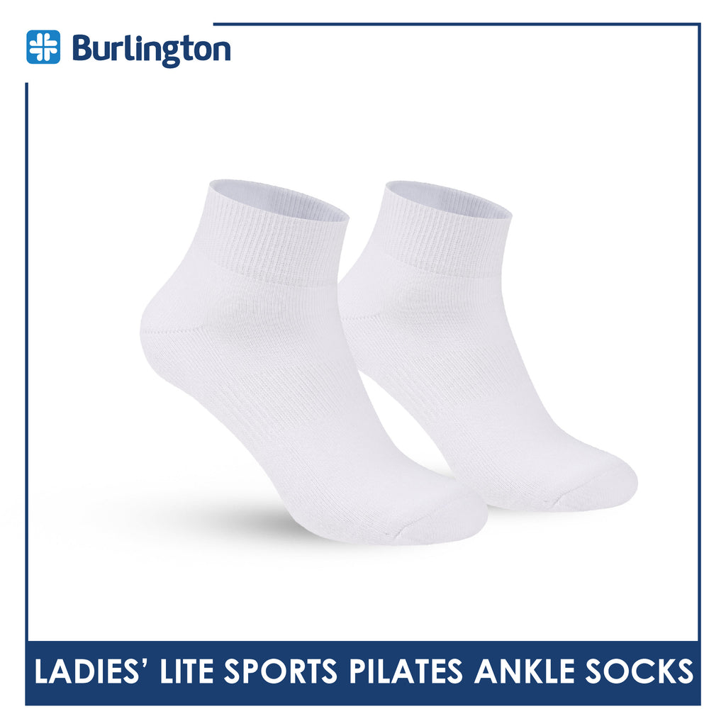 Burlington Ladies’ Pilates Lite Sports Half Terry Ankle Socks 1 pair BLGS631