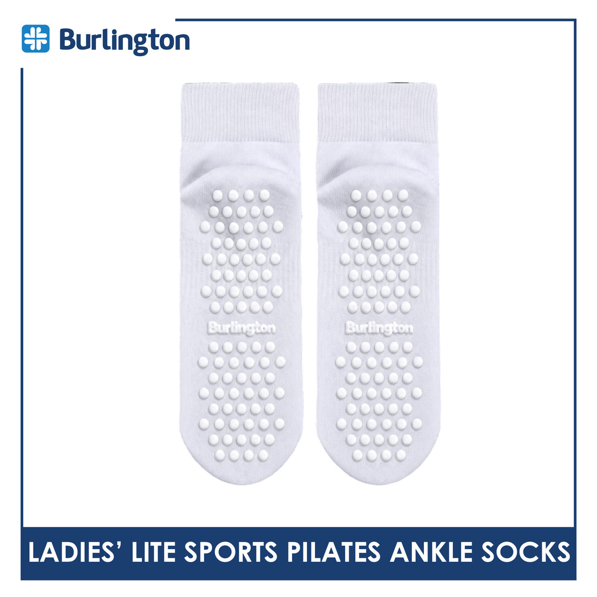 Burlington Ladies’ Pilates Lite Sports Half Terry Ankle Socks 1 pair BLGS631