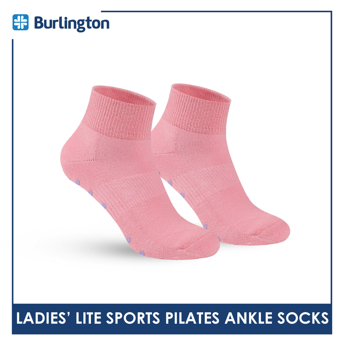 Burlington Ladies’ Pilates Lite Sports Half Terry Ankle Socks 1 pair BLGS631