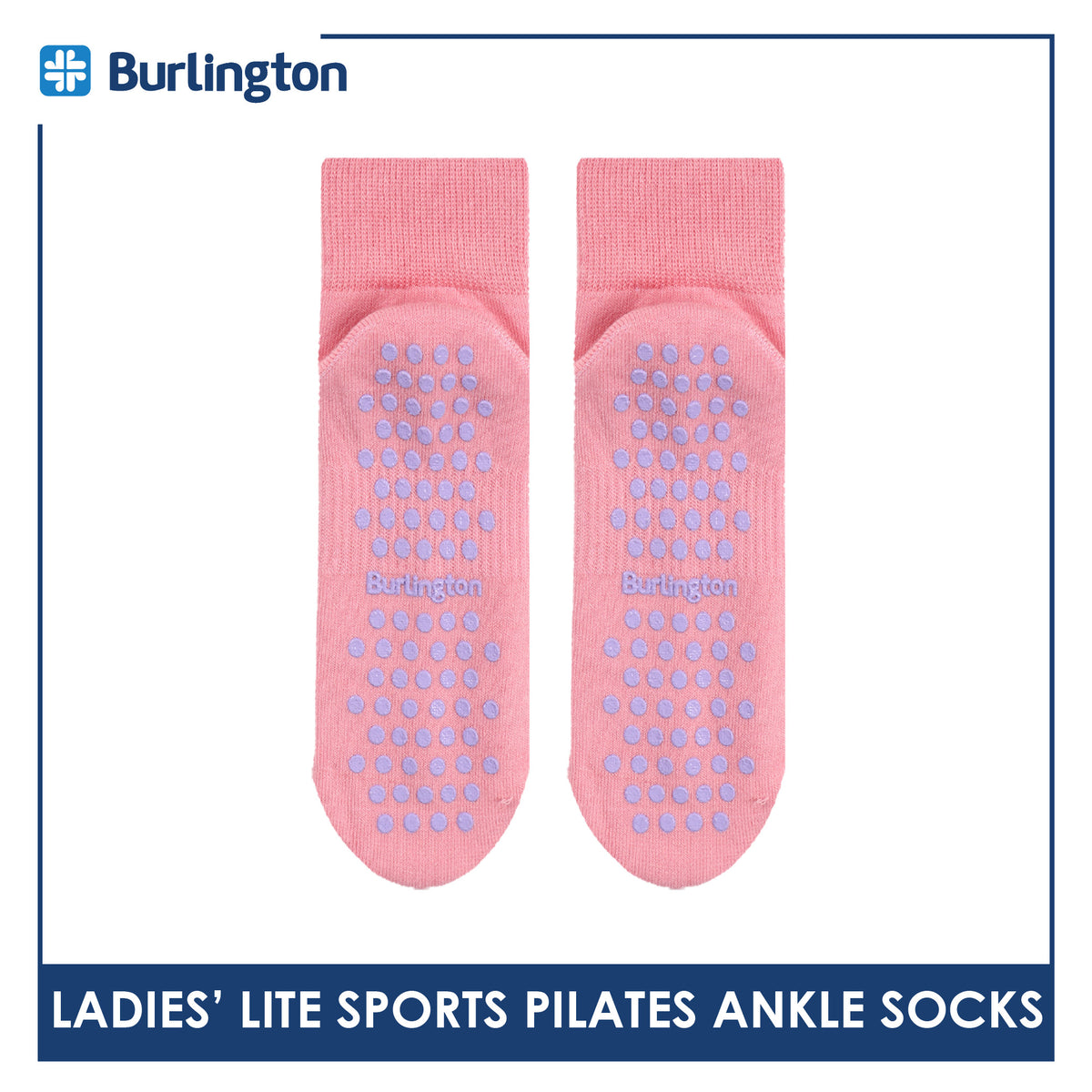 Burlington Ladies’ Pilates Lite Sports Half Terry Ankle Socks 1 pair BLGS631