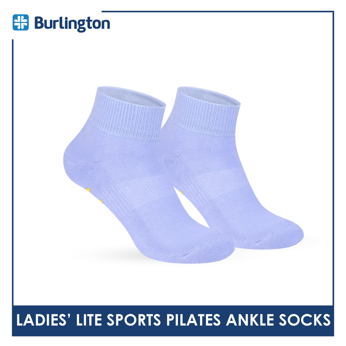 Burlington Ladies’ Pilates Lite Sports Half Terry Ankle Socks 1 pair BLGS631