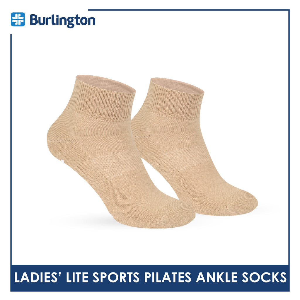 Burlington Ladies’ Pilates Lite Sports Half Terry Ankle Socks 1 pair BLGS631