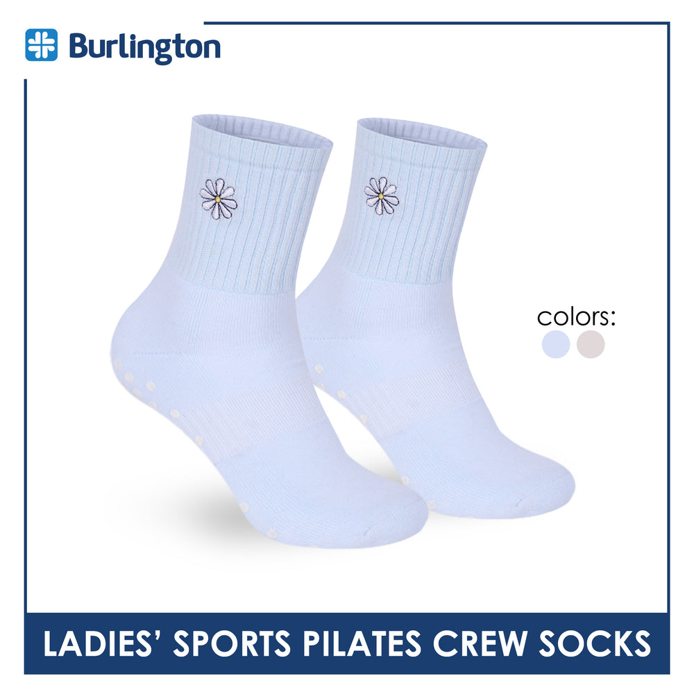 Burlington Ladies’ Pilates Embroidered Sports Crew Socks 1 pair BLGSE531