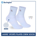 Burlington Ladies’ Pilates Embroidered Sports Crew Socks 1 pair BLGSE531