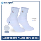 Burlington Ladies’ Pilates Embroidered Sports Crew Socks 1 pair BLGSE531