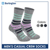 Burlington Men's Cotton Light Performance Crew Socks 1 pair BMCE4402