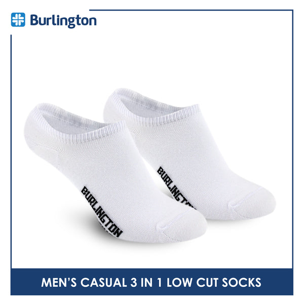 Burlington Men's Cotton Lite Thin Casual Low Cut Socks 3 pairs in a pack BMCKG29