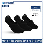 Burlington Men's Cotton Thick Sports Anti Slip Foot Cover 3 pairs in 1 pack BMFCSG2