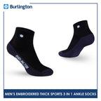 Burlington Men's Cotton Thick Sports Ankle Socks 3 pairs in a pack BMKSEG13