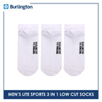 Burlington Men's Lite Thick Sports Half Terry Low Cut Socks 3 pairs in 1 pack BML-219