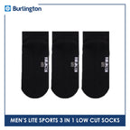 Burlington Men's Lite Thick Sports Half Terry Low Cut Socks 3 pairs in 1 pack BML-219