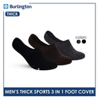 Burlington Men's Cotton Thick Sports Foot Cover 3 pairs in a pack BMSFG3