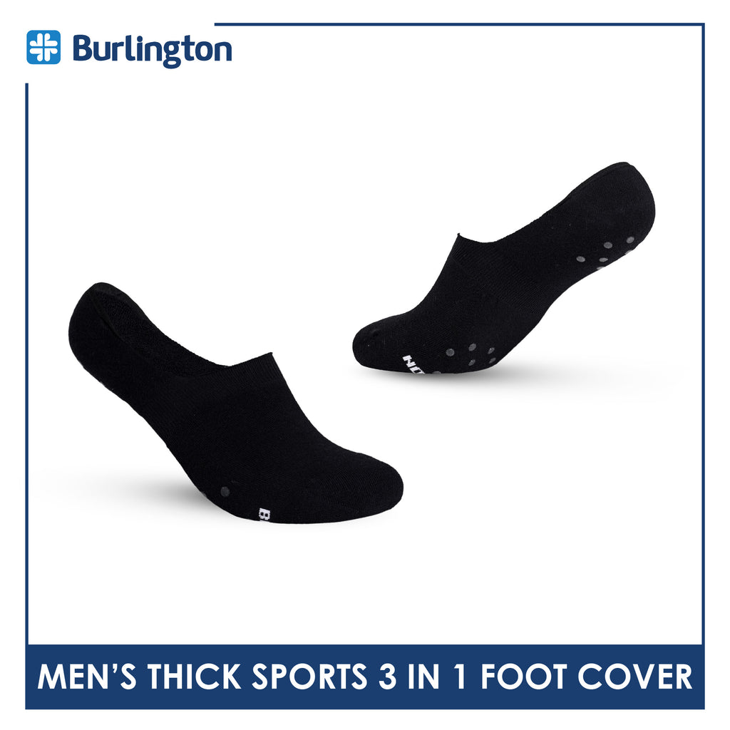 Burlington Men's Cotton Thick Sports Foot Cover 3 pairs in a pack BMSFG3