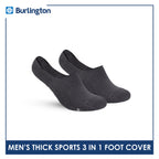 Burlington Men's Cotton Thick Sports Foot Cover 3 pairs in a pack BMSFG3