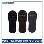Burlington Men's Cotton Thick Sports Foot Cover 3 pairs in a pack BMSFG3