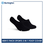 Burlington Men's Cotton Thick Sports Foot Cover 3 pairs in a pack BMSFG3