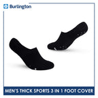 Burlington Men's Cotton Thick Sports Foot Cover 3 pairs in a pack BMSFG3