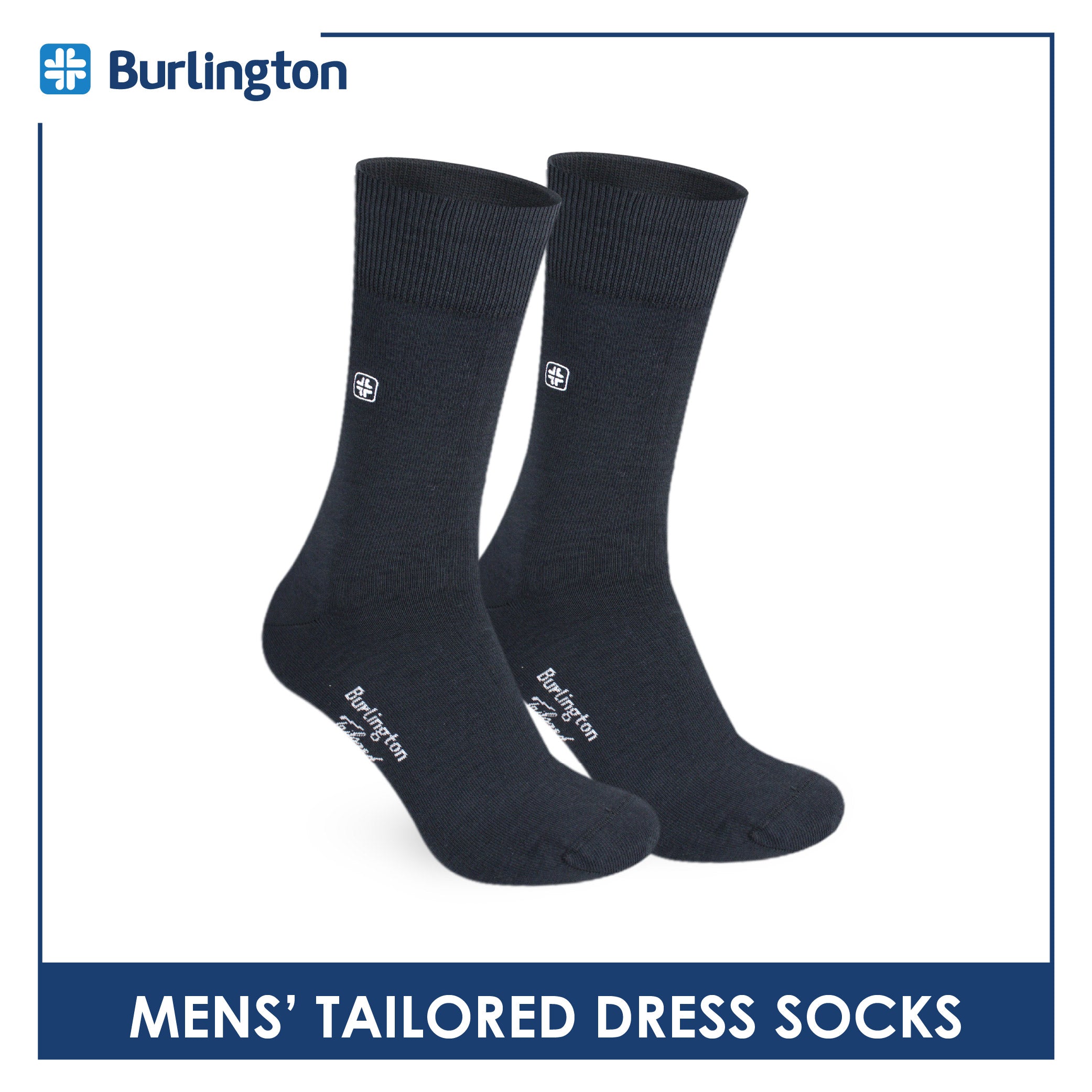 Burlington Men's Cotton Tailored Dress Crew Socks 1 pair BMTE531