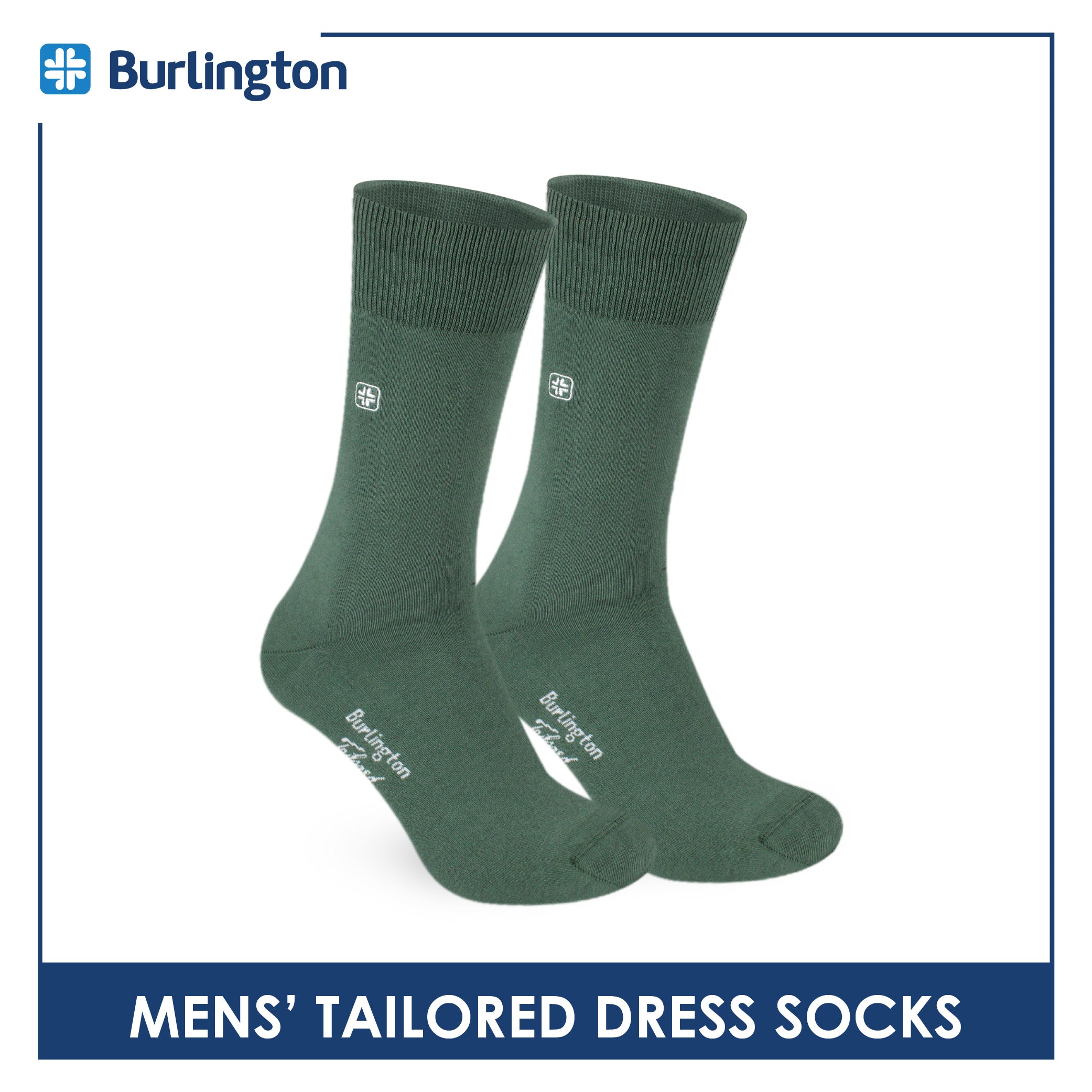 Burlington Men's Cotton Tailored Dress Crew Socks 1 pair BMTE531