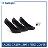 Burlington Ladies' Cotton Lite Thin Casual Foot Cover 3 pairs in a pack BSFCG1