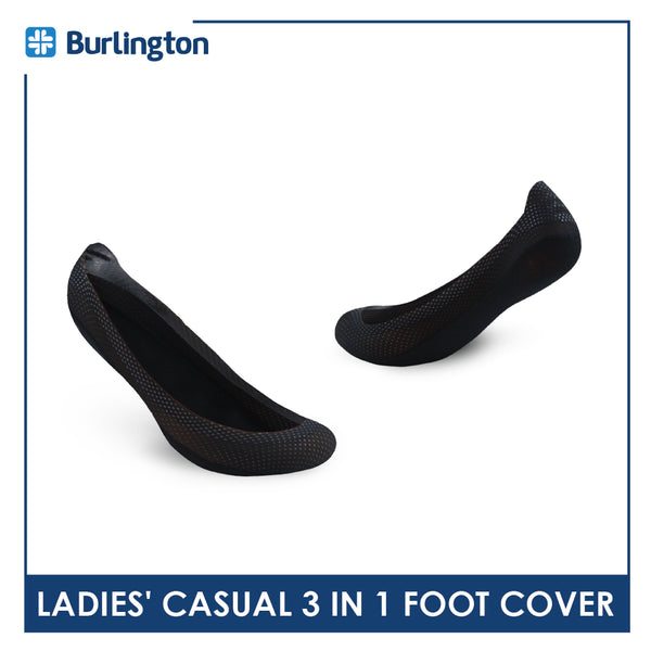 Burlington Ladies' Cotton Lite Thin Casual Foot Cover 3 pairs in a pack BSFCG1